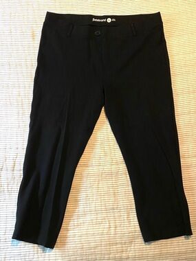 Betabrand Women’s Black Cropped Dress Pant Yoga Pant